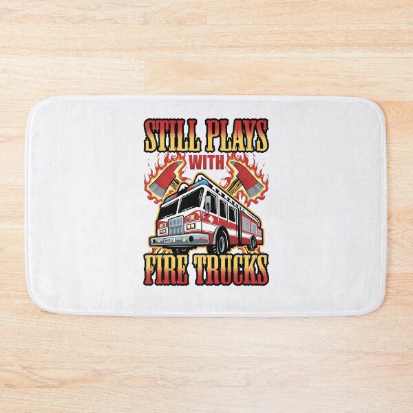 Item preview, Still Plays with Fire Trucks Funny Firefighter Firefighting designed and sold by jaygo.