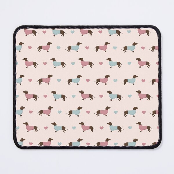 Item preview, Dachshunds and Hearts Print designed and sold by Kittys-Art.