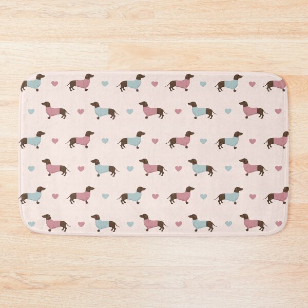Item preview, Dachshunds and Hearts Print designed and sold by Kittys-Art.