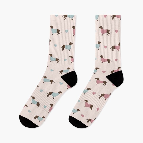 Item preview, Dachshunds and Hearts Print designed and sold by Kittys-Art.