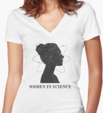 Women March for Science Women's Fitted V-Neck T-Shirt