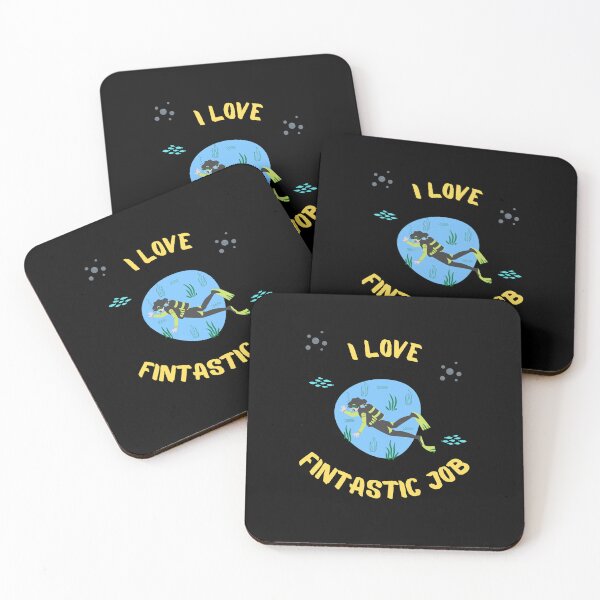 Item preview, I Love Fintastic Job - Scuba Diving Funny Dive Lovers Gift - Gifts for Scuba Divers and Ocean Lovers designed and sold by ExploreTheStore.