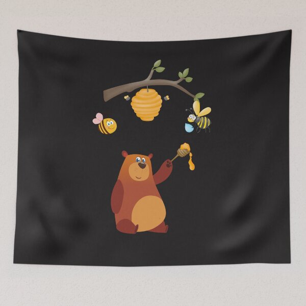 Item preview, Cute Bee and Bear Artwork designed and sold by Lorify.