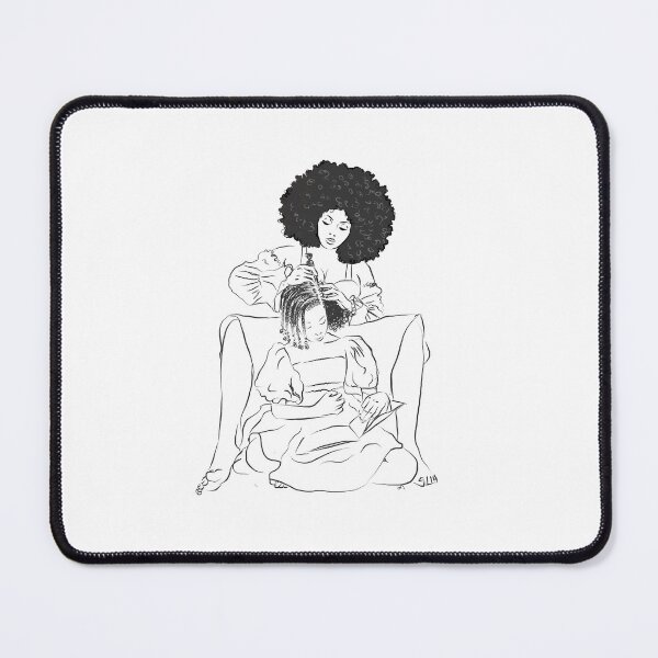 Item preview, Woman weaving her daughter's afro hair. designed and sold by tqueen.
