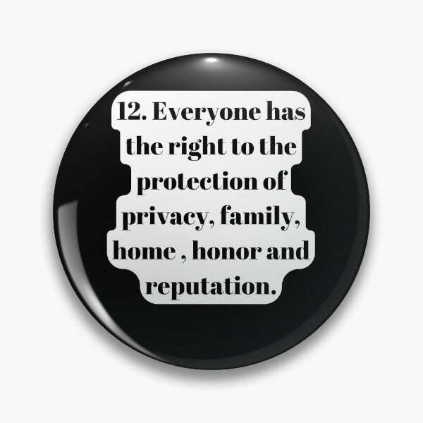 Item preview, Universal Declaration of Human Rights Article 12 designed and sold by Freihalt.