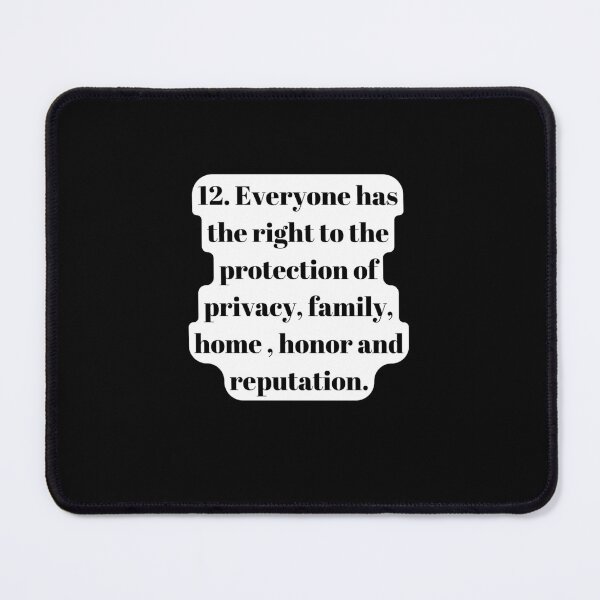 Item preview, Universal Declaration of Human Rights Article 12 designed and sold by Freihalt.