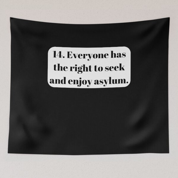 Item preview, Universal Declaration of Human Rights Article 14 designed and sold by Freihalt.