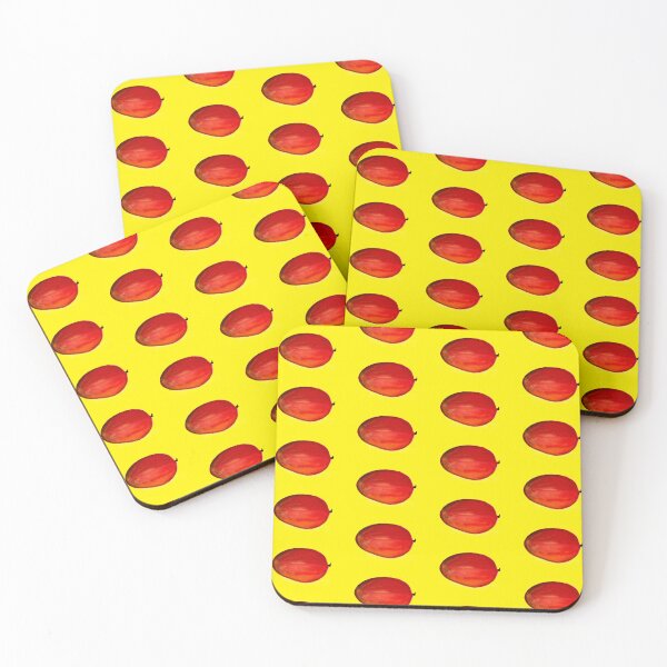 Item preview, Mango fruit pattern on yellow designed and sold by Monika Howarth.