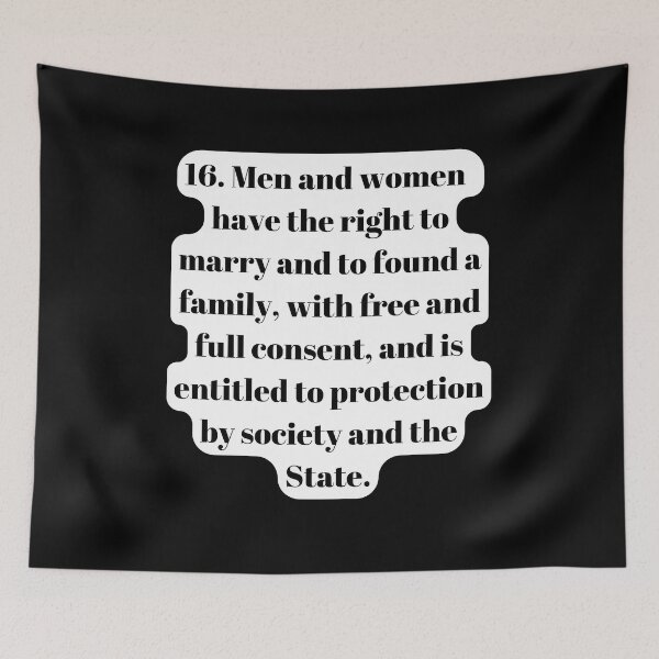 Item preview, Universal Declaration of Human Rights Article 16 designed and sold by Freihalt.