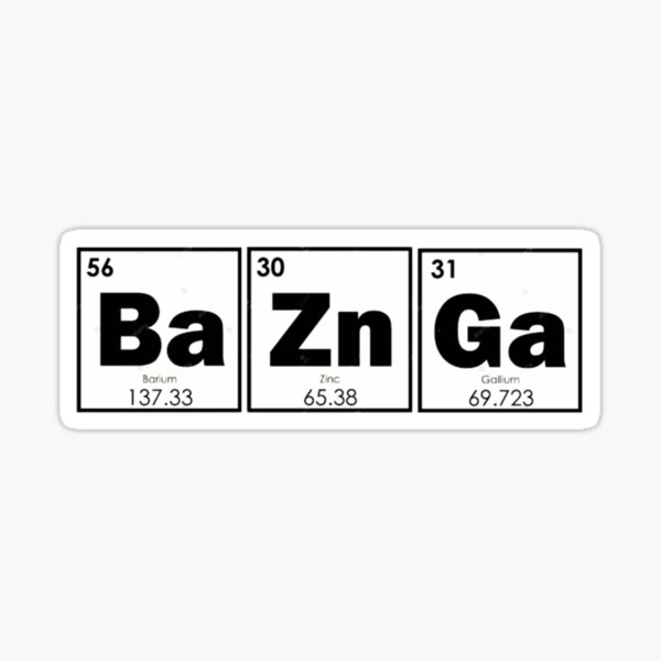 The Big Bang Theory TV Series Bazinga Logo Peel Off Sticker NEW SEALED 