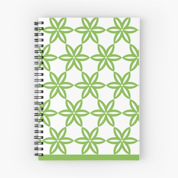 Item preview, Geometric Flowers Pattern - Green White designed and sold by technicolorable_art.