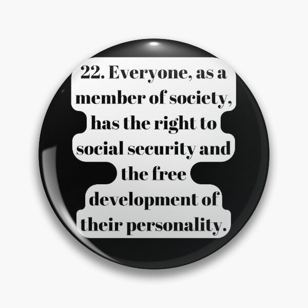 Item preview, Universal Declaration of Human Rights Article 22 designed and sold by Freihalt.