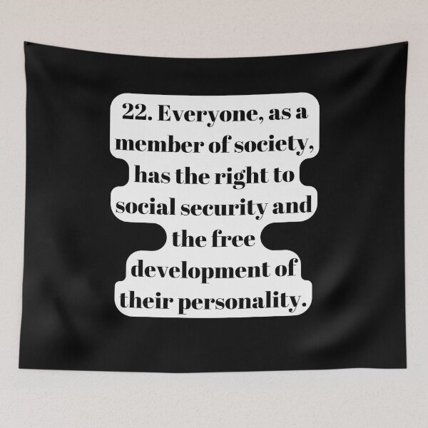 Item preview, Universal Declaration of Human Rights Article 22 designed and sold by Freihalt.
