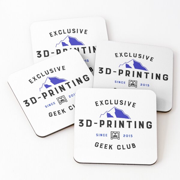 Item preview, 3d-printing club logo black and blue font designed and sold by NerdnGeekshop.