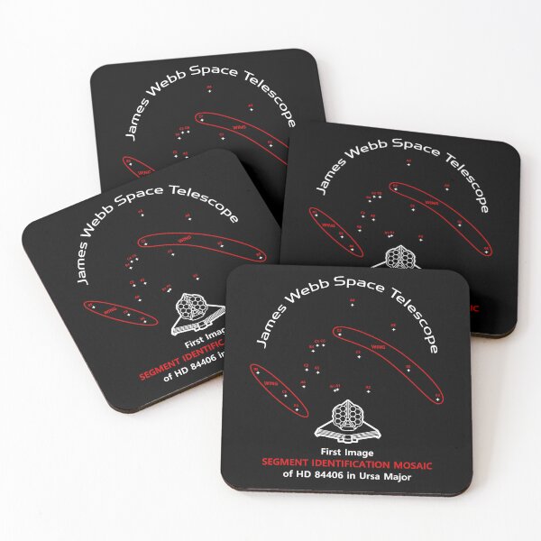 Item preview, JWST space telescope first image (white & red) designed and sold by SolidEarthArt.