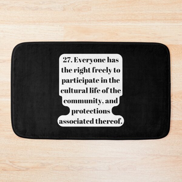 Item preview, Universal Declaration of Human Rights Article 27 designed and sold by Freihalt.
