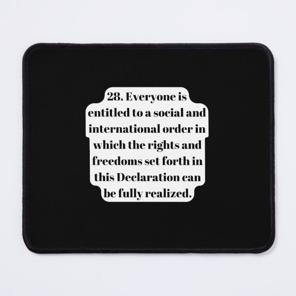 Item preview, Universal Declaration of Human Rights Article 28 designed and sold by Freihalt.