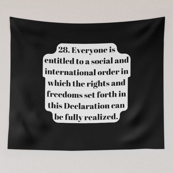 Item preview, Universal Declaration of Human Rights Article 28 designed and sold by Freihalt.