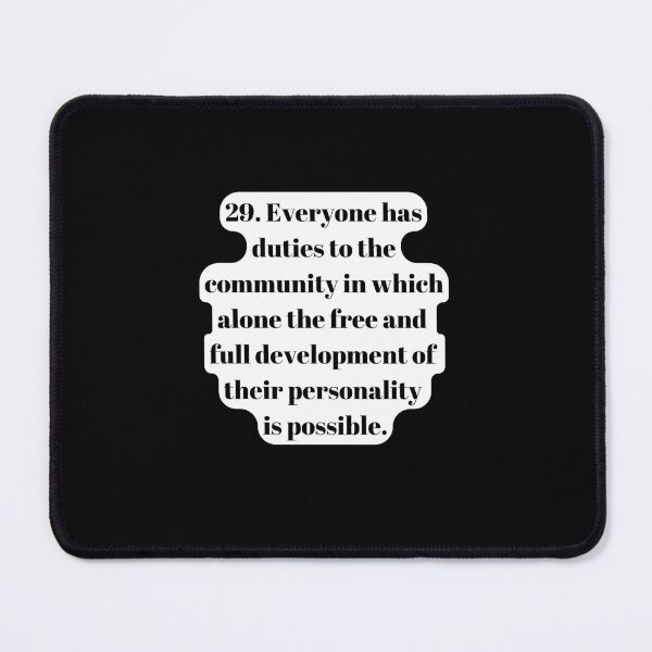 Item preview, Universal Declaration of Human Rights Article 29 designed and sold by Freihalt.