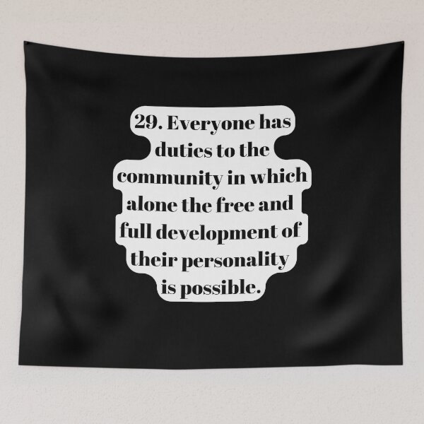 Item preview, Universal Declaration of Human Rights Article 29 designed and sold by Freihalt.
