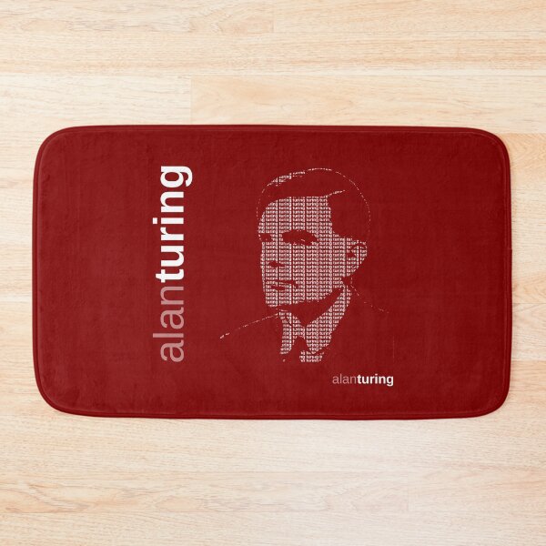 Item preview, Alan Turing typographic poster (red) designed and sold by CMYKStudio.