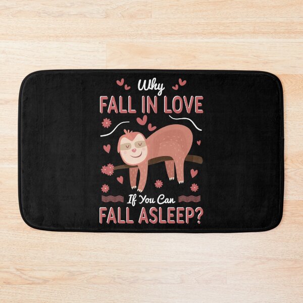Item preview, why fall in love if you can fall a sleep-funny animals typography designed and sold by Hartics.