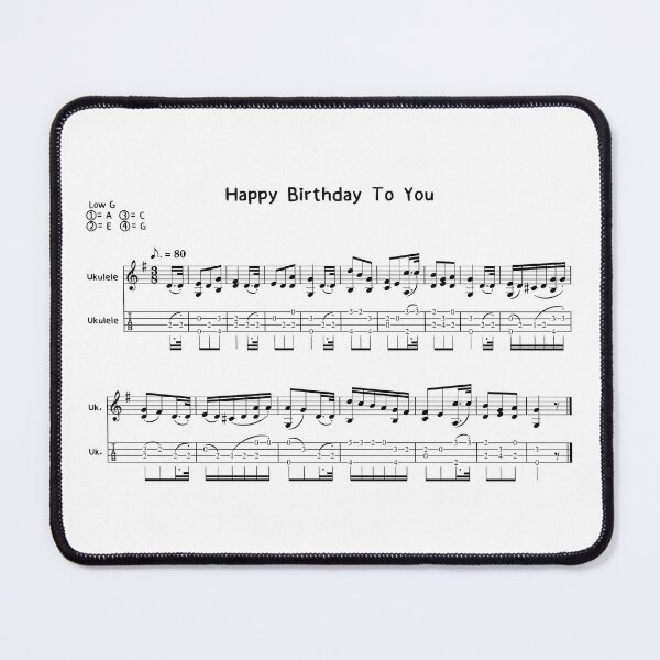Item preview, Ukulele Tab Happy Birthday To You designed and sold by CarlottaLai.
