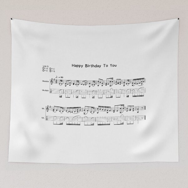 Item preview, Ukulele Tab Happy Birthday To You designed and sold by CarlottaLai.
