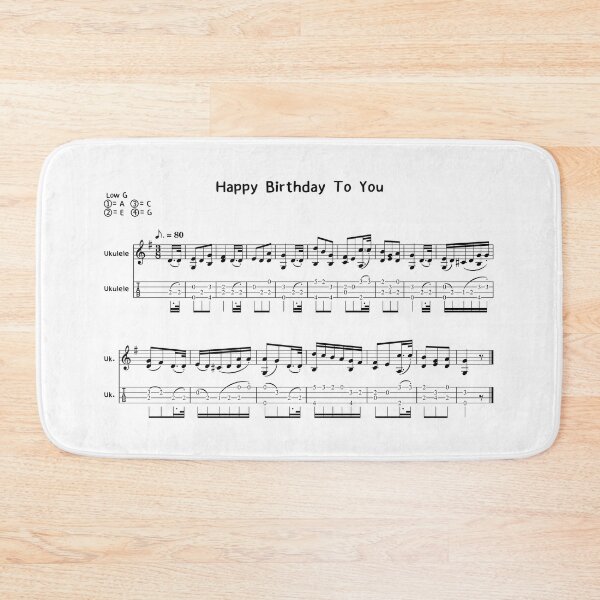 Item preview, Ukulele Tab Happy Birthday To You designed and sold by CarlottaLai.