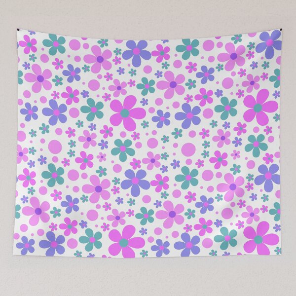Item preview, Tiny Floral Vaporwave Palette Seamless Pattern designed and sold by Cawaiico.