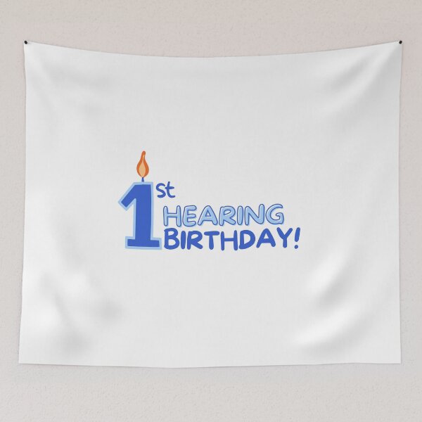 Item preview, My 1st Hearing Birthday! (in Blue) designed and sold by Hear4theEars.