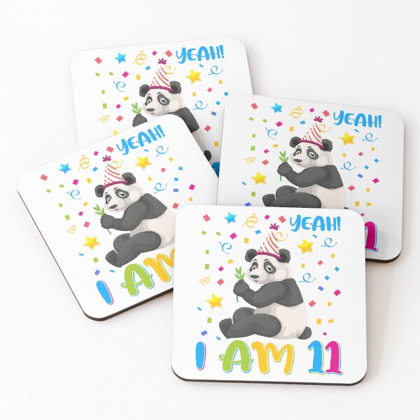 Item preview, happy 11th birthday-funny animals typography designed and sold by Hartics.