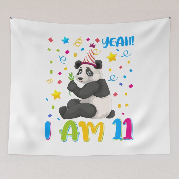 Item preview, happy 11th birthday-funny animals typography designed and sold by Hartics.