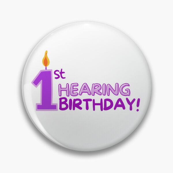Item preview, My 1st Hearing Birthday! (in purple) designed and sold by Hear4theEars.