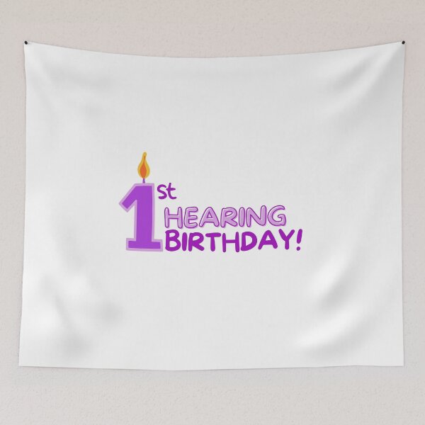 Item preview, My 1st Hearing Birthday! (in purple) designed and sold by Hear4theEars.