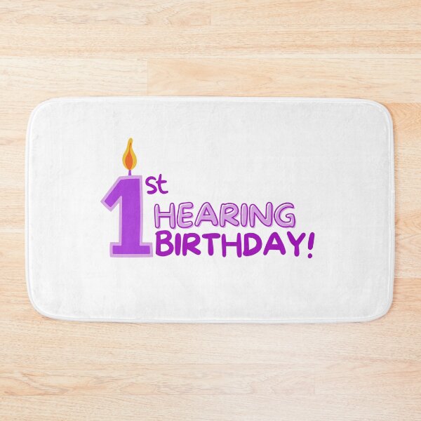 Item preview, My 1st Hearing Birthday! (in purple) designed and sold by Hear4theEars.