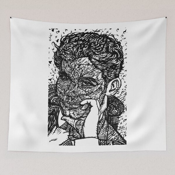 Item preview, FEDERICO GARCIA LORCA ink portrait .2 designed and sold by lautir.