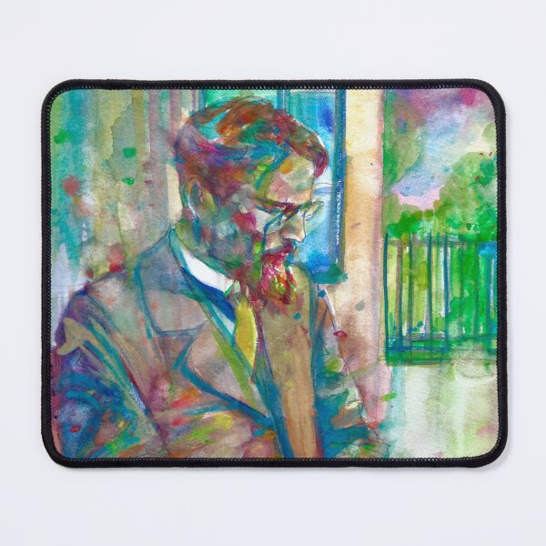 Item preview, ANTON CHEKHOV thinking in the garden - watercolor portrait designed and sold by lautir.