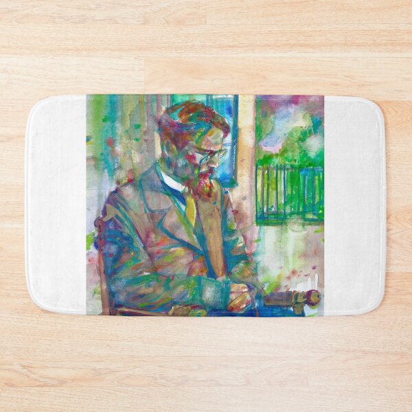 Item preview, ANTON CHEKHOV thinking in the garden - watercolor portrait designed and sold by lautir.