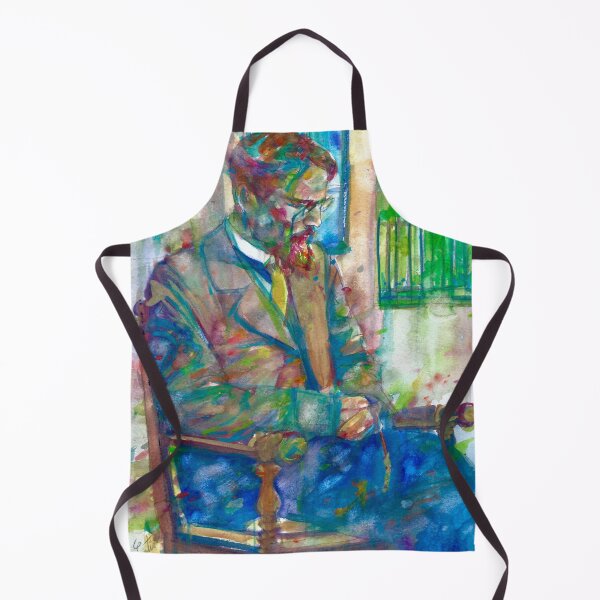 Item preview, ANTON CHEKHOV thinking in the garden - watercolor portrait designed and sold by lautir.