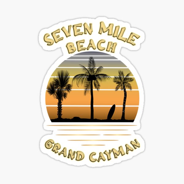 Urlaubsträume: Traumstrand Seven Mile Beach Grand Cayman Sticker