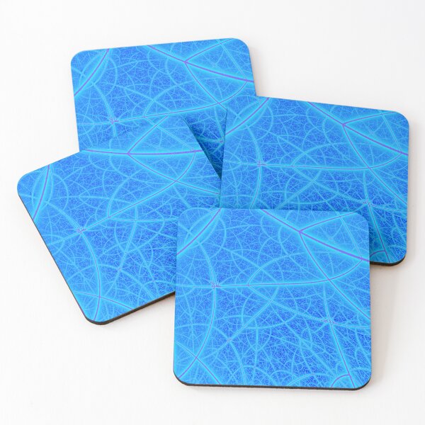 Item preview, Purple and Aqua Fractal Branches on Blue Background designed and sold by ThePaintingRat.