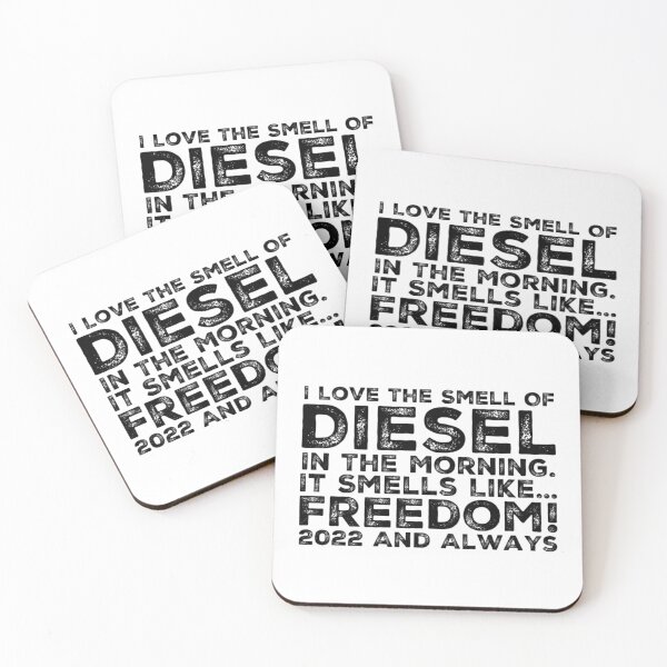 Item preview, I Love The Smell Of Diesel In The Morning... Freedom! Black Text designed and sold by TWMBDesigns.
