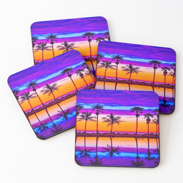 Item preview, Colorful sunset-palm trees  designed and sold by Teo13.