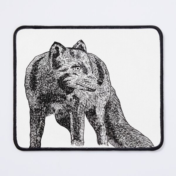 Item preview, Arctic fox drawing from wild life photography designed and sold by schandorffdk.