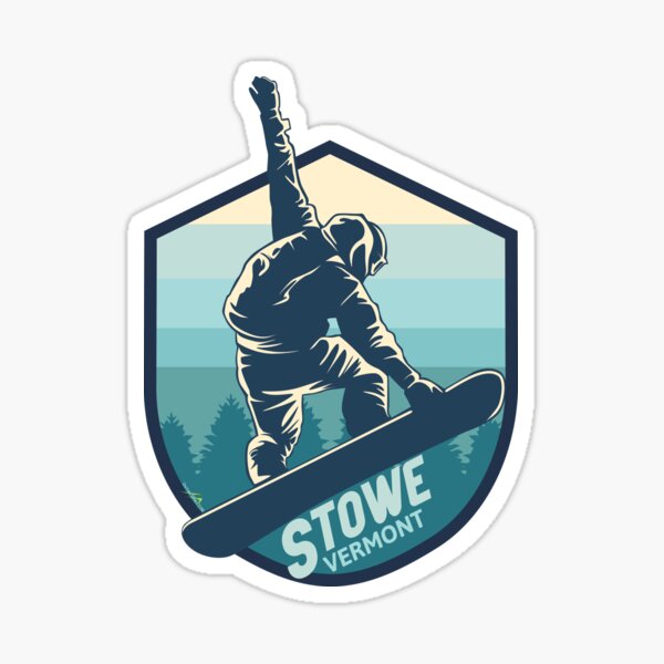 Item preview, Stowe Vermont USA Ski Skiing East Coast Sticker T-Shirt 02 designed and sold by OuterShellUK.