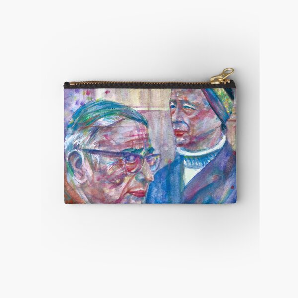 Item preview, SARTRE and SIMONE DE BEAUVOIR watercolor portrait .3 designed and sold by lautir.