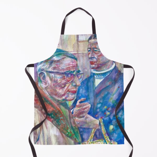 Item preview, SARTRE and SIMONE DE BEAUVOIR watercolor portrait .3 designed and sold by lautir.