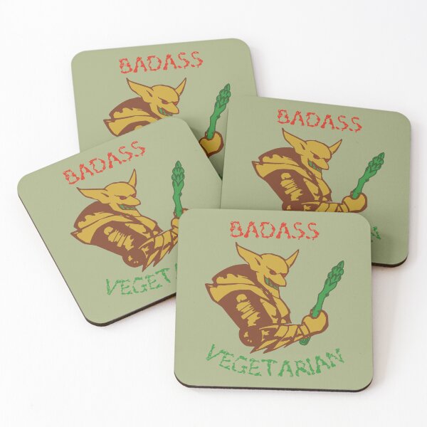 Item preview, Badass vegetarian (demon) funny cool veggie lover designed and sold by SolidEarthArt.