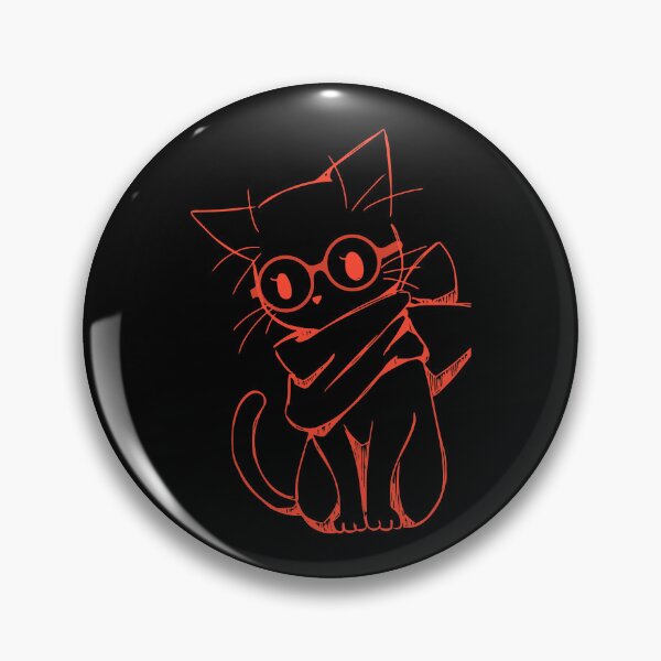Item preview, CUTE CAT SILHOUETTE WITH SHADES AND SCARF - Funny Cat Pictures  designed and sold by FunnyCatsFam.